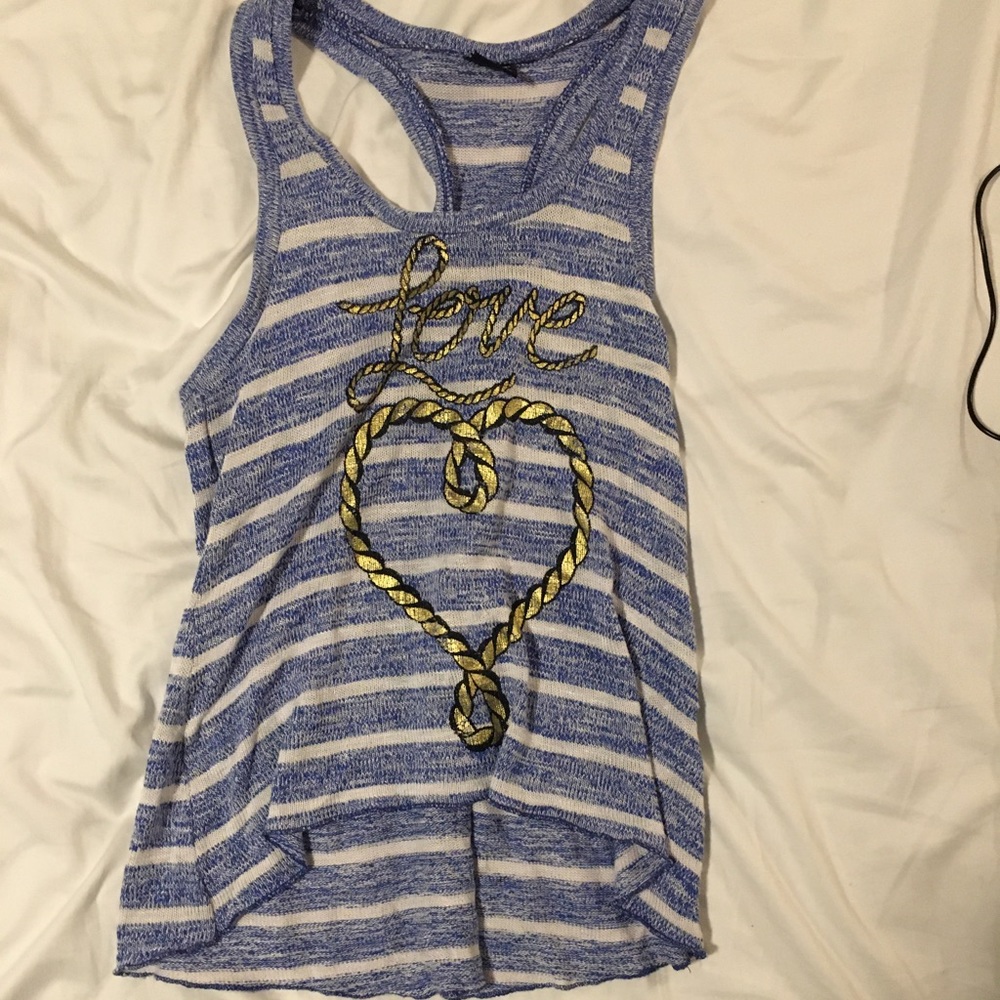 Blue/White Tank Top